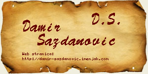 Damir Sazdanović vizit kartica